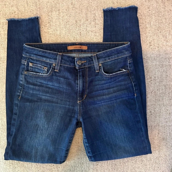 Joes Jeans The Icon Mid Rise Skinny Frayed Hem Indigo Womens 27 - Picture 4 of 12